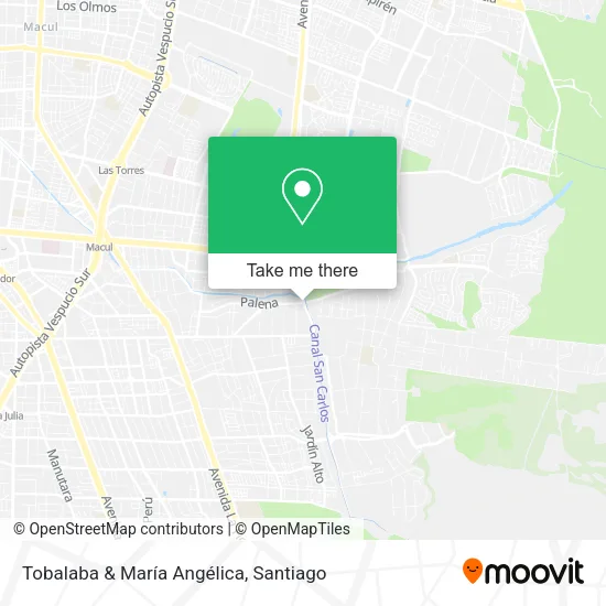 Tobalaba & María Angélica map