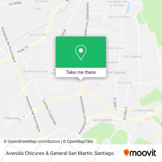 Mapa de Avenida Chicureo & General San Martín