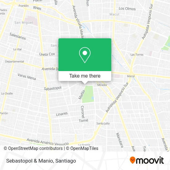 Sebastopol & Manio map