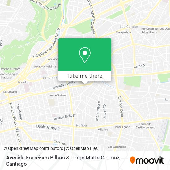 Avenida Francisco Bilbao & Jorge Matte Gormaz map