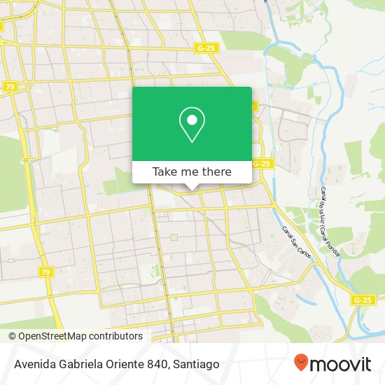 Avenida Gabriela Oriente 840 map