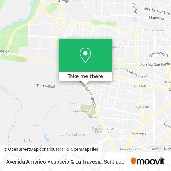 Avenida Americo Vespucio & La Travesía map