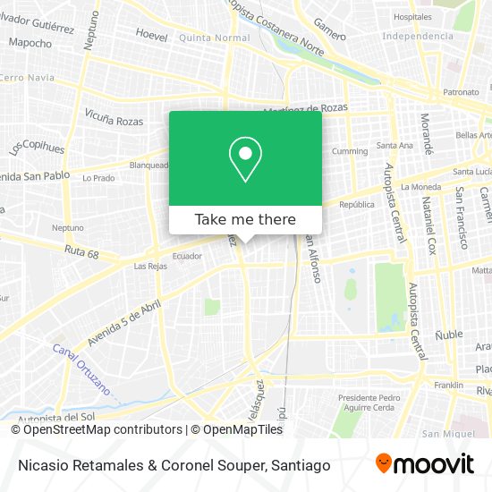 Nicasio Retamales & Coronel Souper map