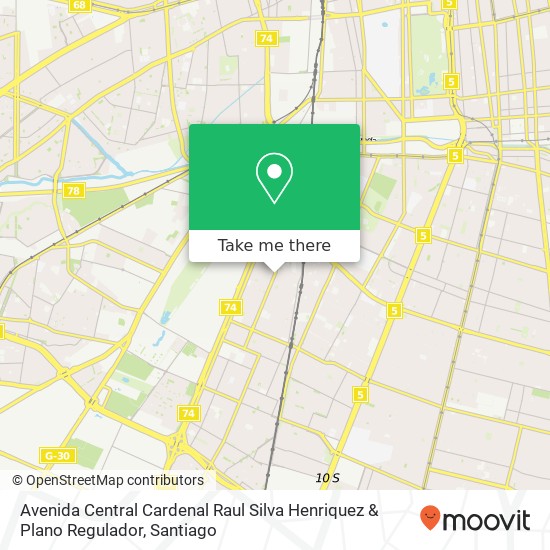 Avenida Central Cardenal Raul Silva Henriquez & Plano Regulador map