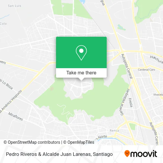 Pedro Riveros & Alcalde Juan Larenas map