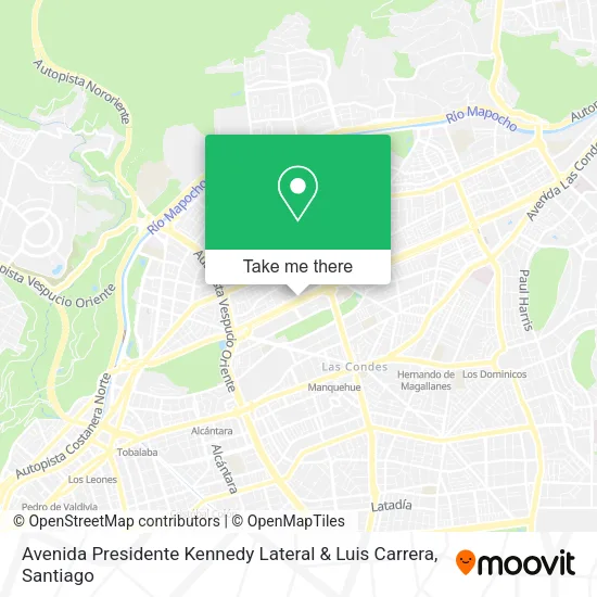 Avenida Presidente Kennedy Lateral & Luis Carrera map