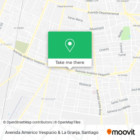 Avenida Americo Vespucio & La Granja map