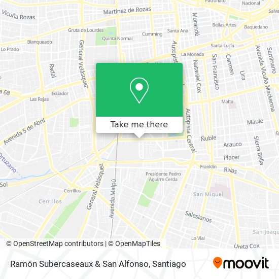 Ramón Subercaseaux & San Alfonso map