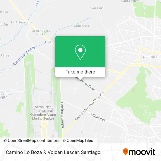 Camino Lo Boza & Volcán Lascar map