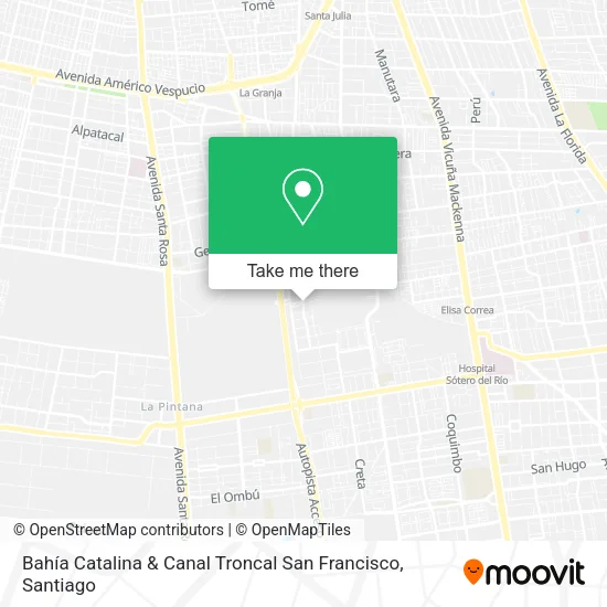 Bahía Catalina & Canal Troncal San Francisco map
