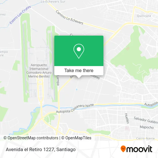 Avenida el Retiro 1227 map