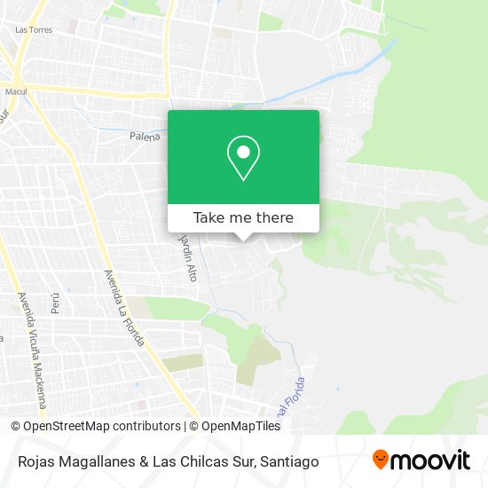 Rojas Magallanes & Las Chilcas Sur map