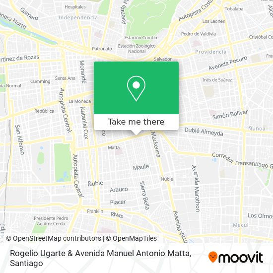 Mapa de Rogelio Ugarte & Avenida Manuel Antonio Matta