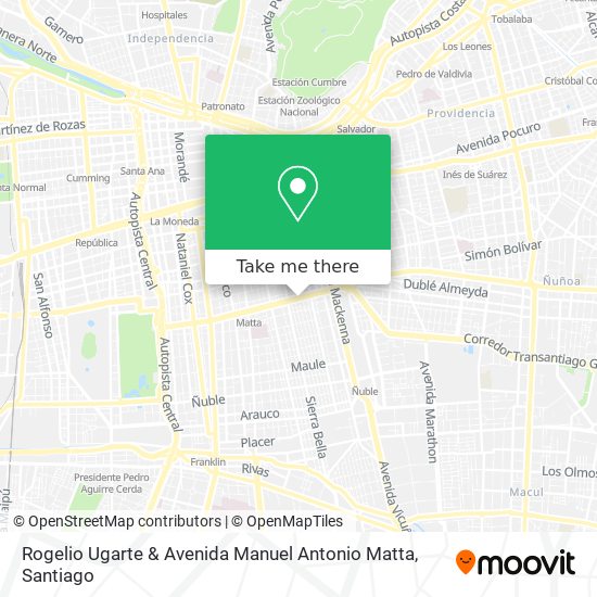 Rogelio Ugarte & Avenida Manuel Antonio Matta map