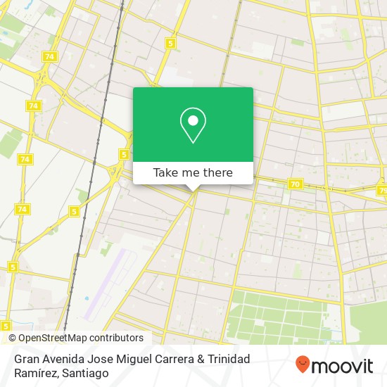 Gran Avenida Jose Miguel Carrera & Trinidad Ramírez map