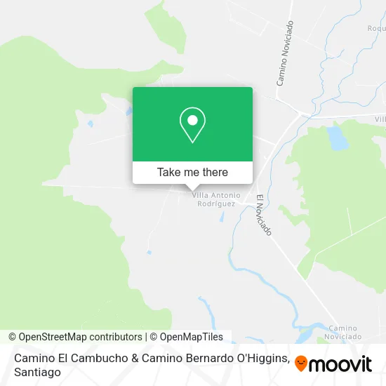 Camino El Cambucho & Camino Bernardo O'Higgins map