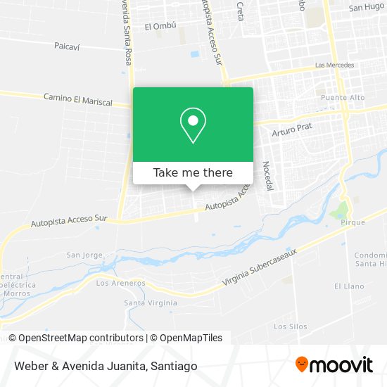 Weber & Avenida Juanita map