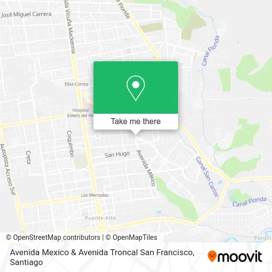 Avenida Mexico & Avenida Troncal San Francisco map