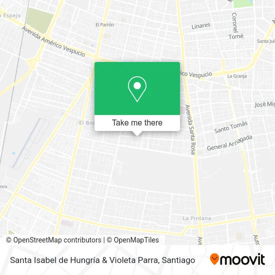 Santa Isabel de Hungría & Violeta Parra map