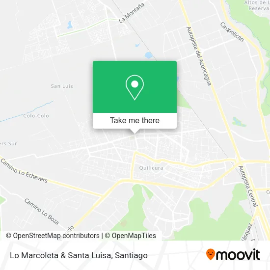 Lo Marcoleta & Santa Luisa map