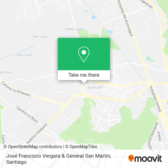 José Francisco Vergara & General San Martín map