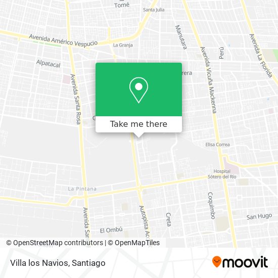 Villa los Navios map