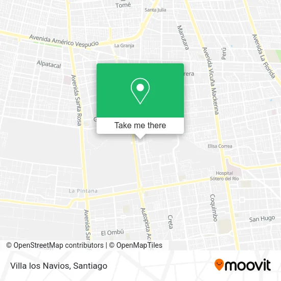 Villa los Navios map
