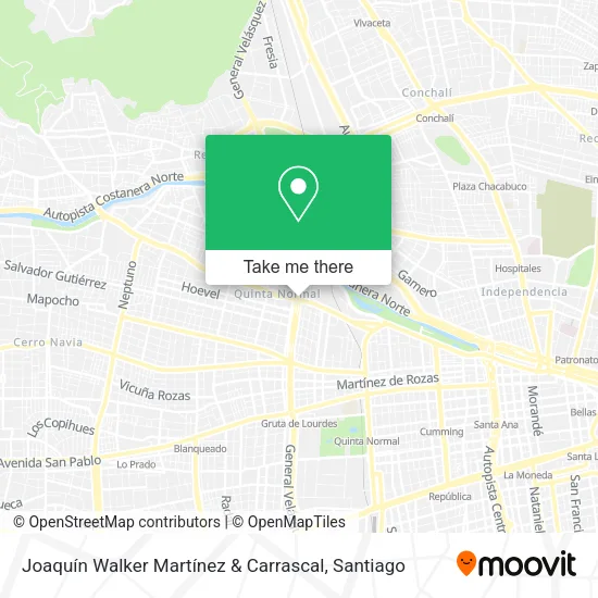 Joaquín Walker Martínez & Carrascal map
