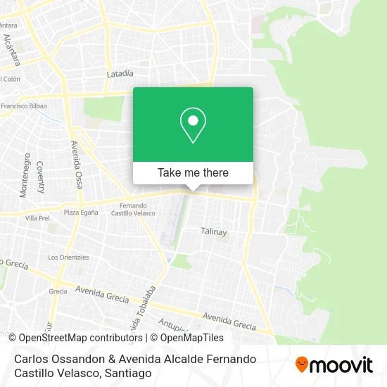 Carlos Ossandon & Avenida Alcalde Fernando Castillo Velasco map
