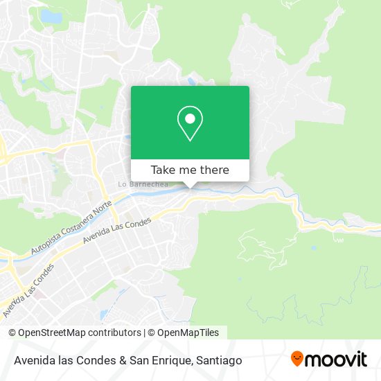 Avenida las Condes & San Enrique map