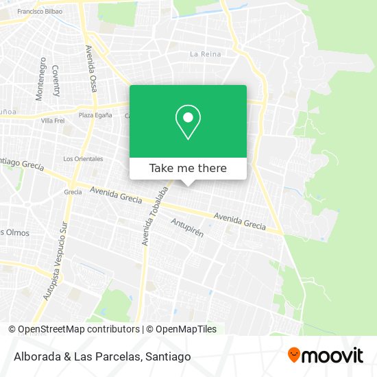 Alborada & Las Parcelas map