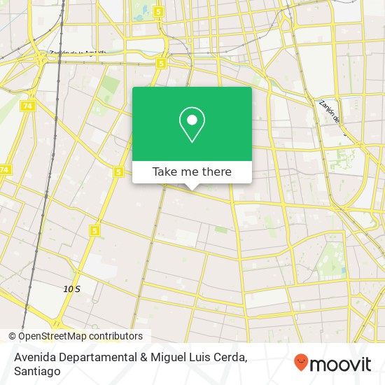 Mapa de Avenida Departamental & Miguel Luis Cerda