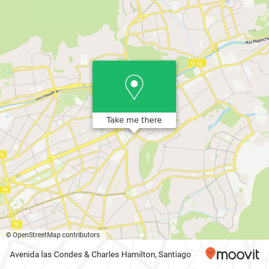 Mapa de Avenida las Condes & Charles Hamilton