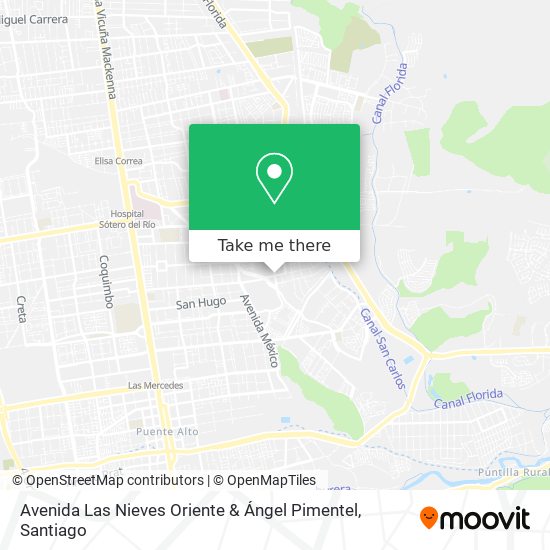 Avenida Las Nieves Oriente & Ángel Pimentel map