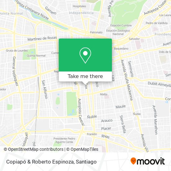 Copiapó & Roberto Espinoza map