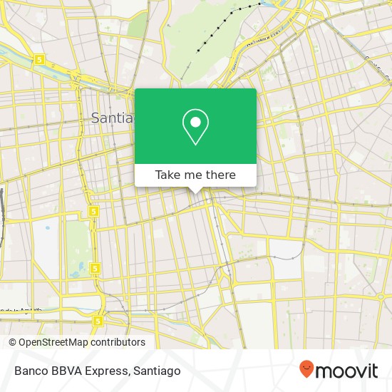 Mapa de Banco BBVA Express