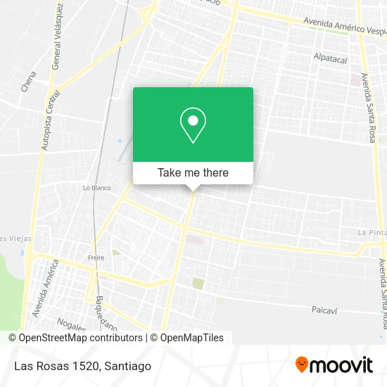 Las Rosas 1520 map