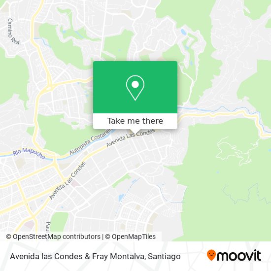Avenida las Condes & Fray Montalva map
