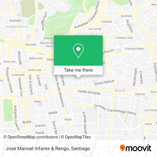 José Manuel Infante & Rengo map