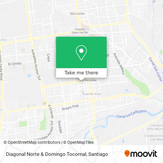 Diagonal Norte & Domingo Tocornal map
