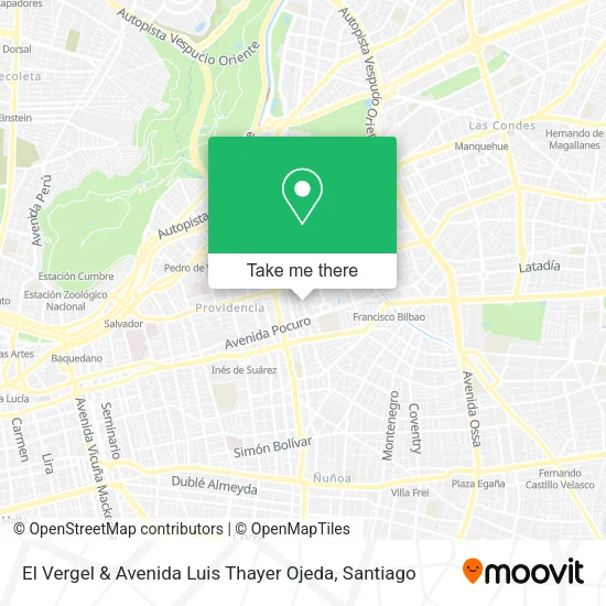El Vergel & Avenida Luis Thayer Ojeda map