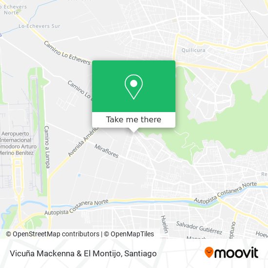 Vicuña Mackenna & El Montijo map