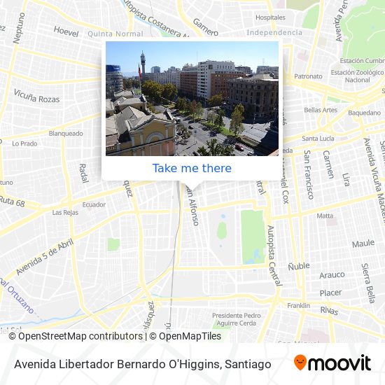 Mapa de Avenida Libertador Bernardo O'Higgins