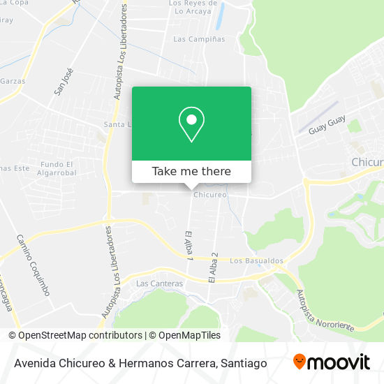 Avenida Chicureo & Hermanos Carrera map