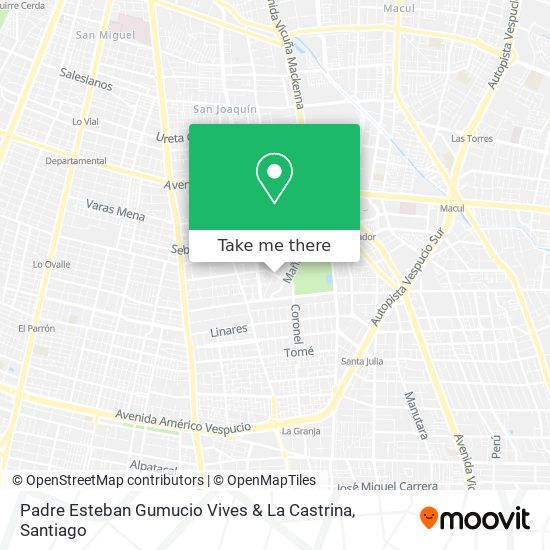 Padre Esteban Gumucio Vives & La Castrina map