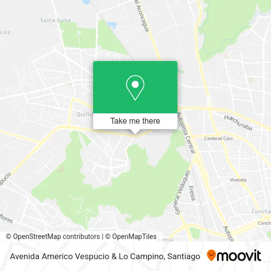 Avenida Americo Vespucio & Lo Campino map