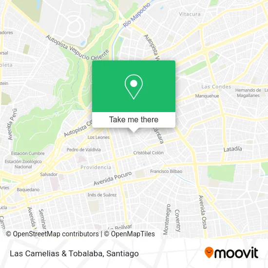 Las Camelias & Tobalaba map