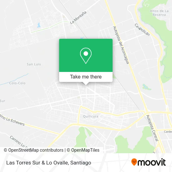 Las Torres Sur & Lo Ovalle map
