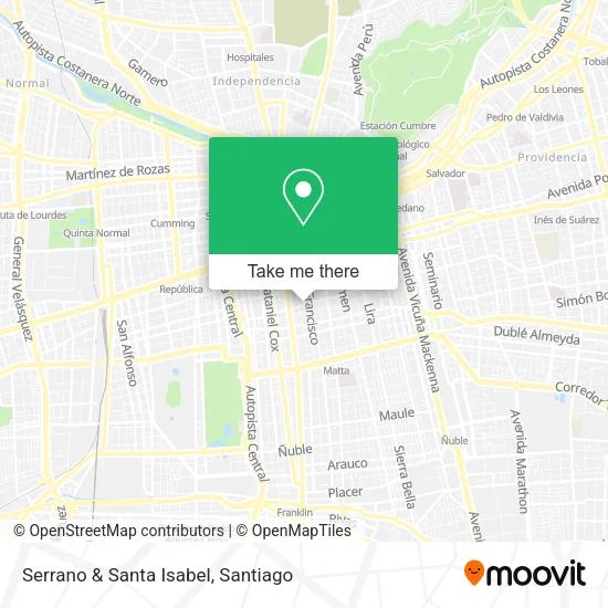 Serrano & Santa Isabel map