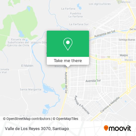 Valle de Los Reyes 3070 map